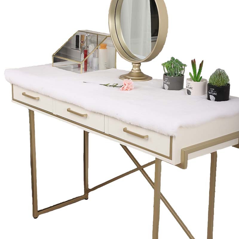 Poliesterska podloga za toaletni stol, kvadratna, protuklizna, otporna na habanje, nordijski stil, jednobojna