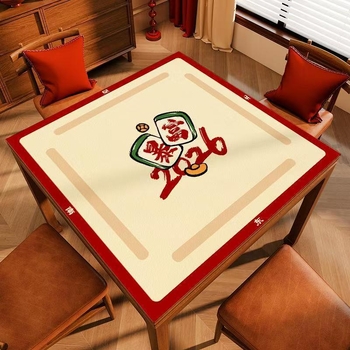 Covoraș de masă pentru mahjong, pătrat, poliester, impermeabil, antiderapant, rezistent la uzură, stil desen animat