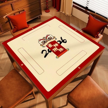 Covoraș de masă pentru mahjong, pătrat, poliester, impermeabil, antiderapant, rezistent la uzură, stil desen animat