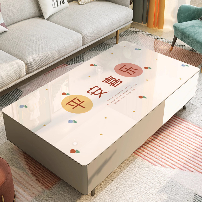 PVC stolnjak za stol, pravokutnog oblika, vodootporan i otporan na masnoće, moderni minimalistički stil, crtani motiv, Tilis