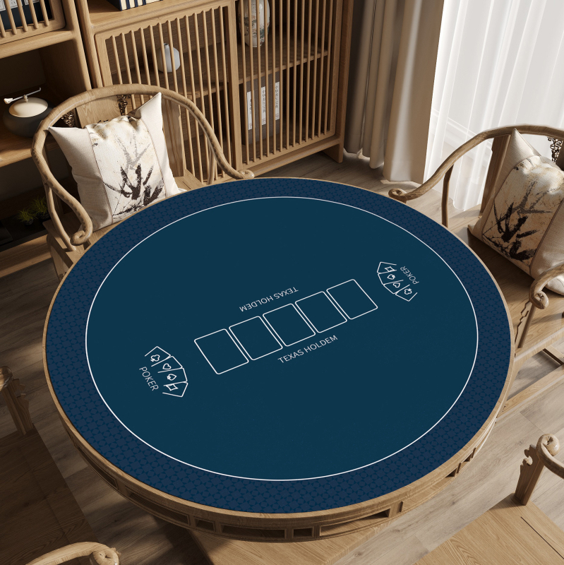Okrugla podloga za Texas Hold'em i poker stol, stolni ubrus, otporna na mrlje i lako održavanje, kristalno baršunasti dodir i protuklizna podloga
