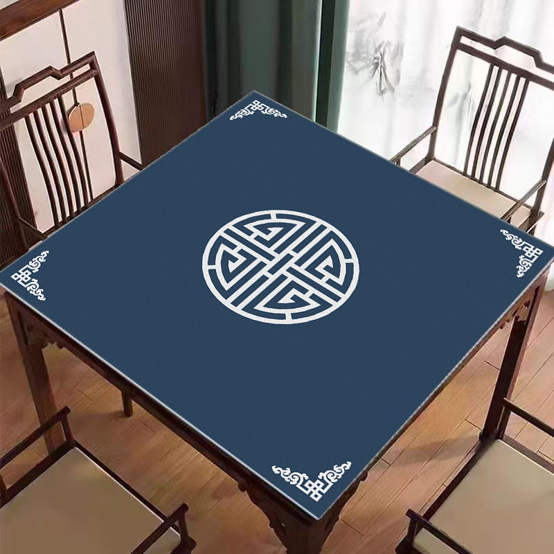 Nova podloga za Mahjong na stol u kineskom stilu, tiha protivklizna, kristalni velur površina, kvadratični oblik, otporna na prljavštinu, jednostavna za održavanje