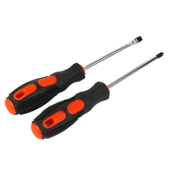 Многофункционална ергономична отвертка с кръстосана глава и магнитен връх, изолирана, от 45# стомана; за винтове 3–8 мм