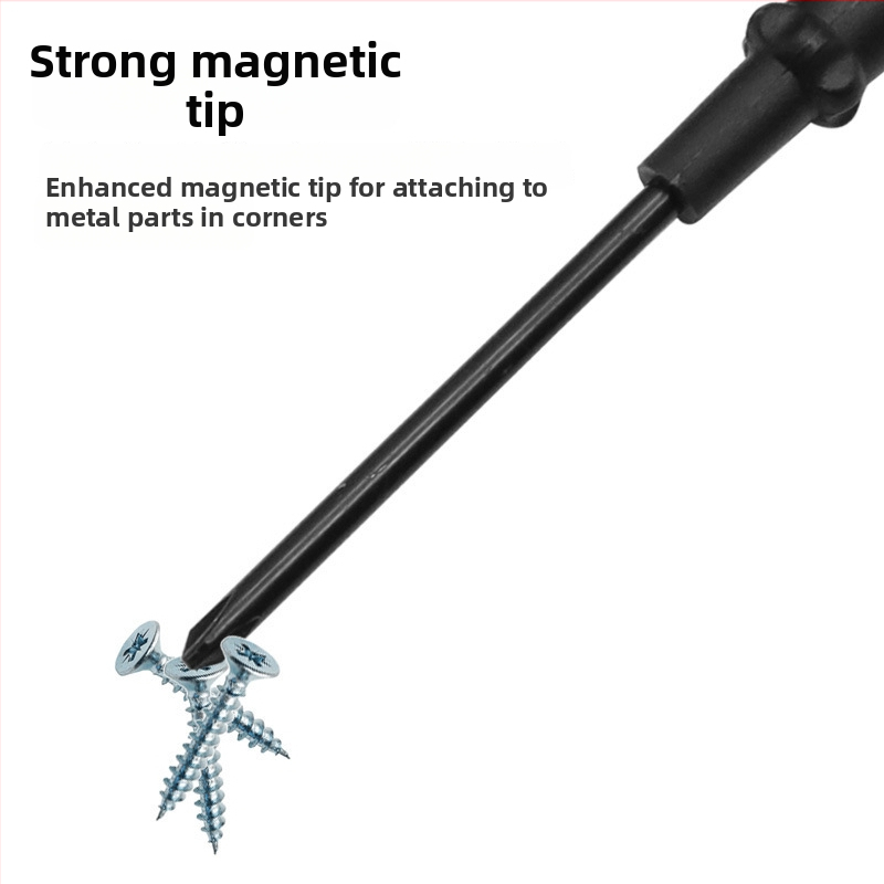 Magnetický skrutkovač s rukoväťou granátového tvaru, plochá a Phillips hlava, karbónová oceľ, 43 g – QST EXPRESS