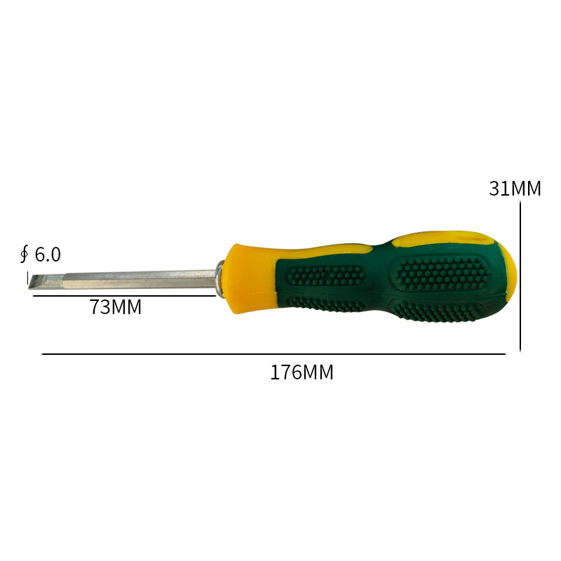 Industrijski odvijač s križnim i ravnim vrhom, magnetski i izolirani, čelik No.45 kaljen, težina 0.0825 kg