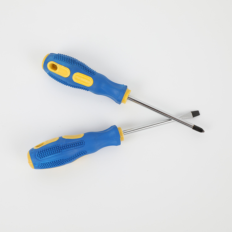 Hengda κατσαβίδι με διπλό κεφάλι – επίπεδη και σταυρή κεφαλή, πολυλειτουργικό χειροκίνητο εργαλείο, μόνωση, μαγνητικό, λαβή PP+PVC, χάλυβας άνθρακα