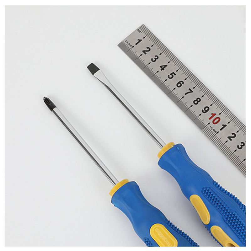 Hengda κατσαβίδι με διπλό κεφάλι – επίπεδη και σταυρή κεφαλή, πολυλειτουργικό χειροκίνητο εργαλείο, μόνωση, μαγνητικό, λαβή PP+PVC, χάλυβας άνθρακα