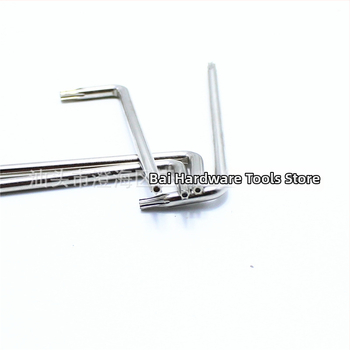 Torx skrutkovač s dierou, T6-T30, L-tvarovaný dvojstranný skrutkovač s tvrdeným kľúčom