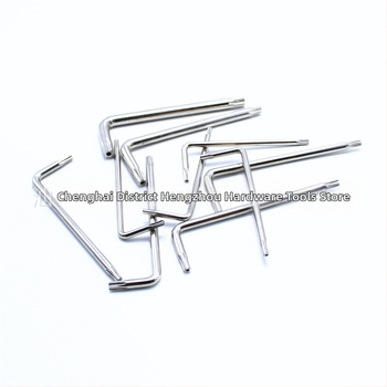 Torx skrutkovač s dierou, T6-T30, L-tvarovaný dvojstranný skrutkovač s tvrdeným kľúčom