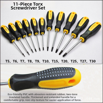 LIHODA Plum Blossom hviezdny tvar a vnútorný šesťuholník, izolované a magnetické, rozsah T5–T30, rukoväť PVC gumová/plastová