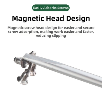 Šrobovák na šijací stroj, magnetický hrot, CR-V chróm-vanádiová oceľ, drevená rukoväť, plochý hrot, hmotnosť 140 g