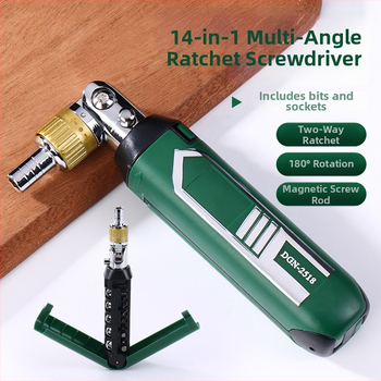 Viacúčelový skrutkovač s ráčňovým mechanizmom, bity Philips a ploché, izolovaný úchop, 3.5 N·m krútiaci moment, Cr-V bity, Zhuanyi Hardware