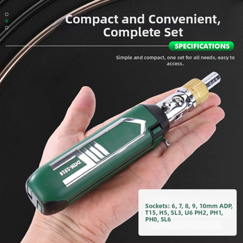 Viacúčelový skrutkovač s ráčňovým mechanizmom, bity Philips a ploché, izolovaný úchop, 3.5 N·m krútiaci moment, Cr-V bity, Zhuanyi Hardware