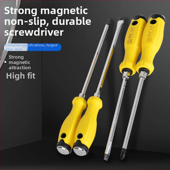 Sada skrutkovačov Fusong – izolované, magnetické, chróm-vanádová oceľ Cr_V, plochá hlava