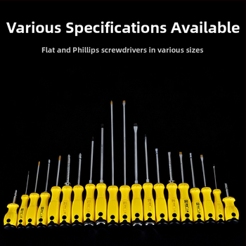 Sada skrutkovačov Fusong – izolované, magnetické, chróm-vanádová oceľ Cr_V, plochá hlava