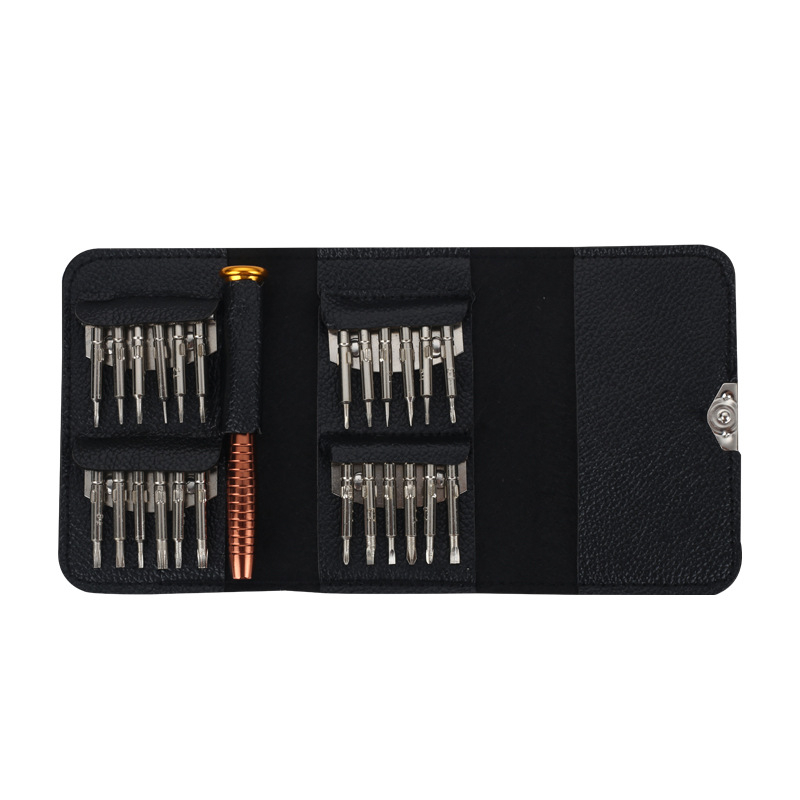 25-dijelni Phillips set odvijača za elektroniku, izoliran, karbonska čelika, 125 g, za naočale, satove, telefone i iPad