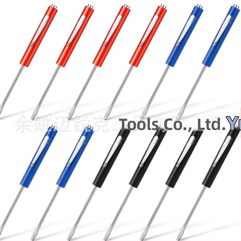 Meric skrutkovač v tvare piera z karbónovej ocele, s ABS rukoväťou, vymeniteľné dve hlavy, pero dizajn