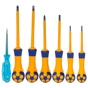7-u-1 izolirani električni odvijač set, magnetni, krom-vanadijeva čelična Cr_V, 7 komada, Garnett