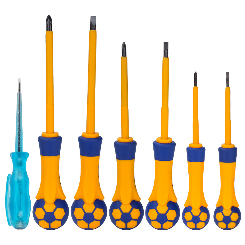 7-u-1 izolirani električni odvijač set, magnetni, krom-vanadijeva čelična Cr_V, 7 komada, Garnett