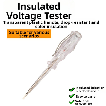 Skrutkovač tester napätia s plochým hrotom, izolovaný CR-V oceľový hriadeľ, magnetický, rukoväť PP
