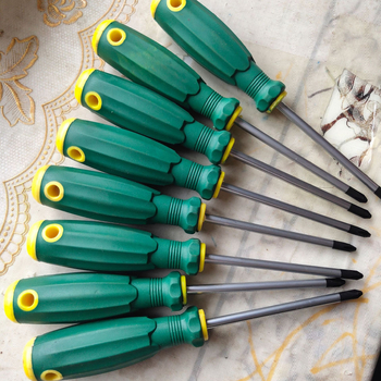 Mágneses csavarhúzó lapos, Phillips és Torx tipussal, króm-vanádium acélból, puha gumírozott markolattal