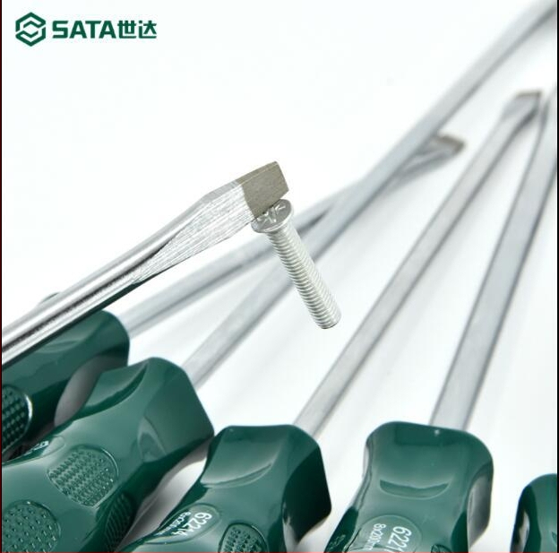 Sata/Shida plochý skrutkovač s magnetom a izoláciou, CR-MO oceľ, model 62202