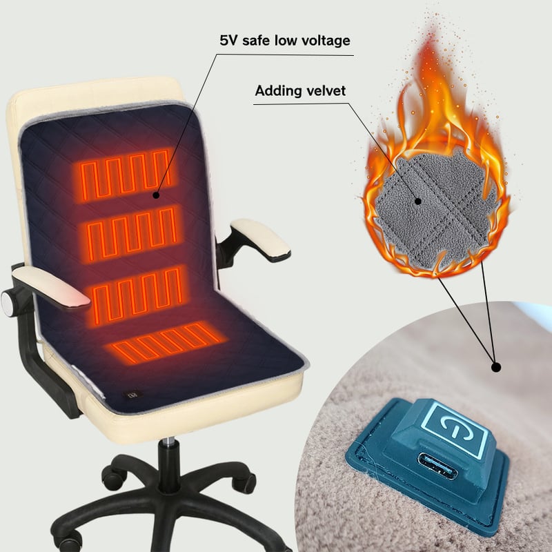 Трансгранична отопляема възглавница за седалка, артефакт за отопление на офиса, възглавница за седалка, малко електрическо одеяло, нагревателна подложка за включване в контакта, електрически протектор за матрак