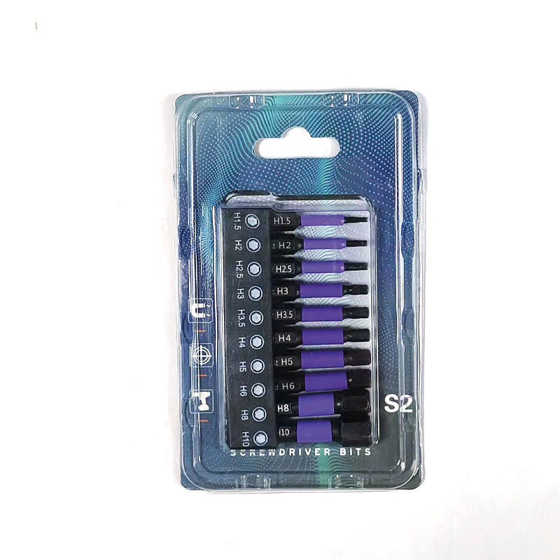 KENSA magnetni set šestouglastih bitova od S2 alatnog čelika, 10 kom, produženi osovinski nastavak