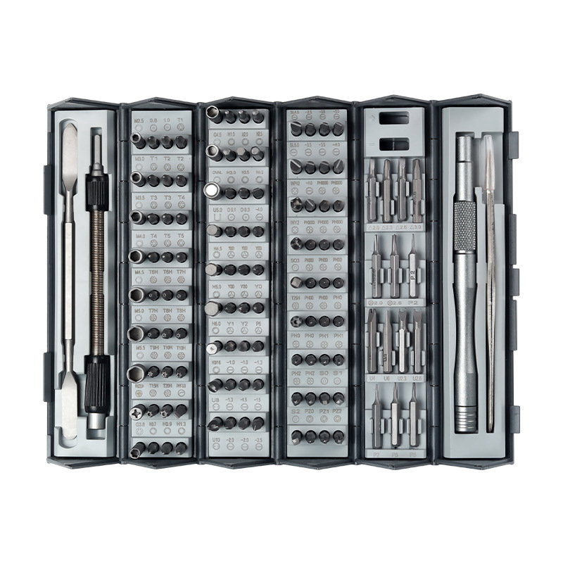 Debo hardware Set odvijača 128-in-1 za kućnu upotrebu, cilindrični prijenos dizajn, profesionalan, višefunkcionalan, S2 alatna čelika