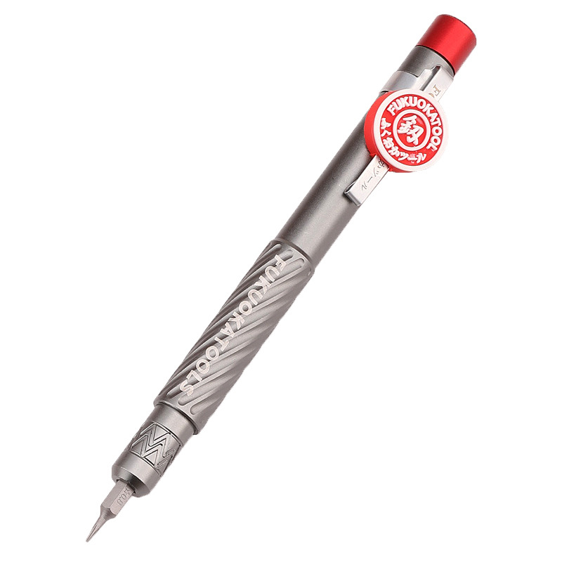 Pero-stĺpelný presný skrutkovač s vymeniteľnými bitmi (krížový a plochý), CR-V oceľ, magnetický, neizolovaný, hmotnosť približne 0,05 kg