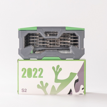 S2 acélból készült precíziós csavarhúzó készlet telefon- és számítógép javításához, 23 az 1-ben, mágneses, szigetelés nélküli, Ejection sorozat