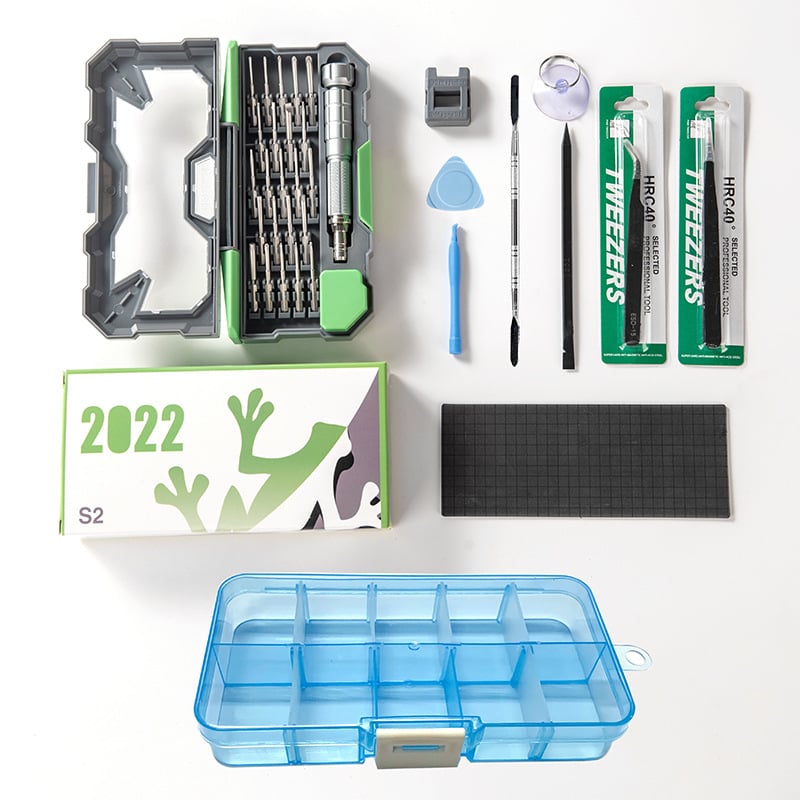 S2 acélból készült precíziós csavarhúzó készlet telefon- és számítógép javításához, 23 az 1-ben, mágneses, szigetelés nélküli, Ejection sorozat