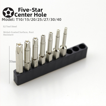 7-dielny Torx bit set s 1/4-palcovým pohonom, magnetický, S2 nástrojová oceľ, Katar/Qida