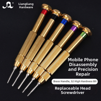 Precízny skrutkovač so vymeniteľným hrotom zo S2 zliatiny pre opravu smartfónov Apple a Android (Magnetický, Neizolovaný, Hmotnosť 0.045)