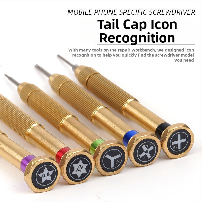 Precízny skrutkovač so vymeniteľným hrotom zo S2 zliatiny pre opravu smartfónov Apple a Android (Magnetický, Neizolovaný, Hmotnosť 0.045)