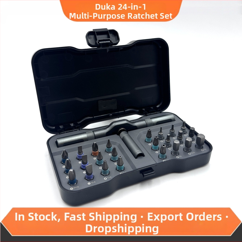 Duke RS1 Ratchet Screwdriver Set, 24-in-1, S2 Alloy Tool Steel, Magnetic, Non-insulated