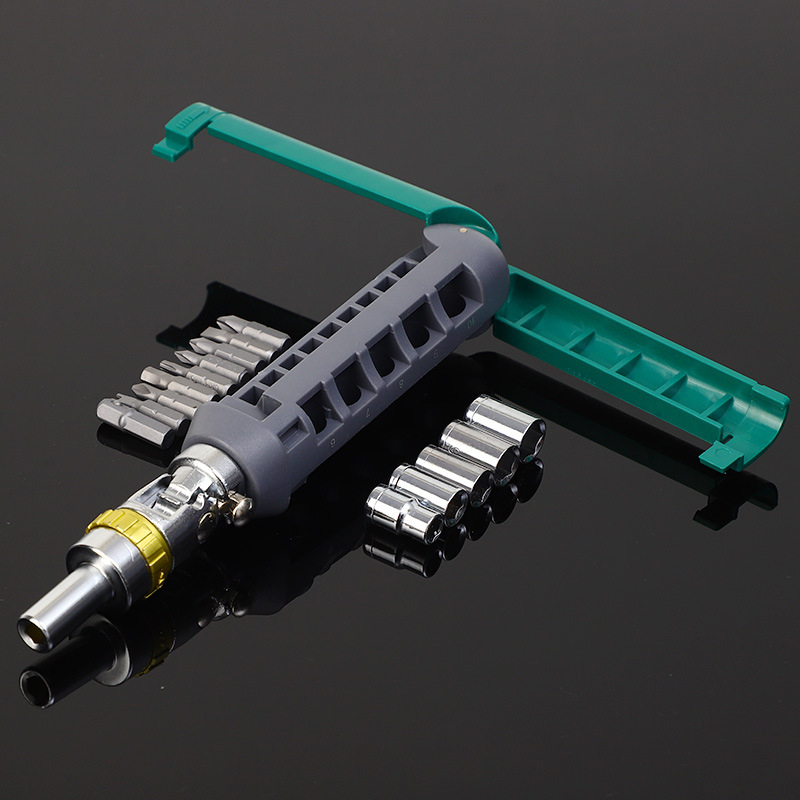 Többcélú ratchet csavarhúzó Phillips és lapos fejű bitekkel, Cr-Mo acélból, Chengte Hardware