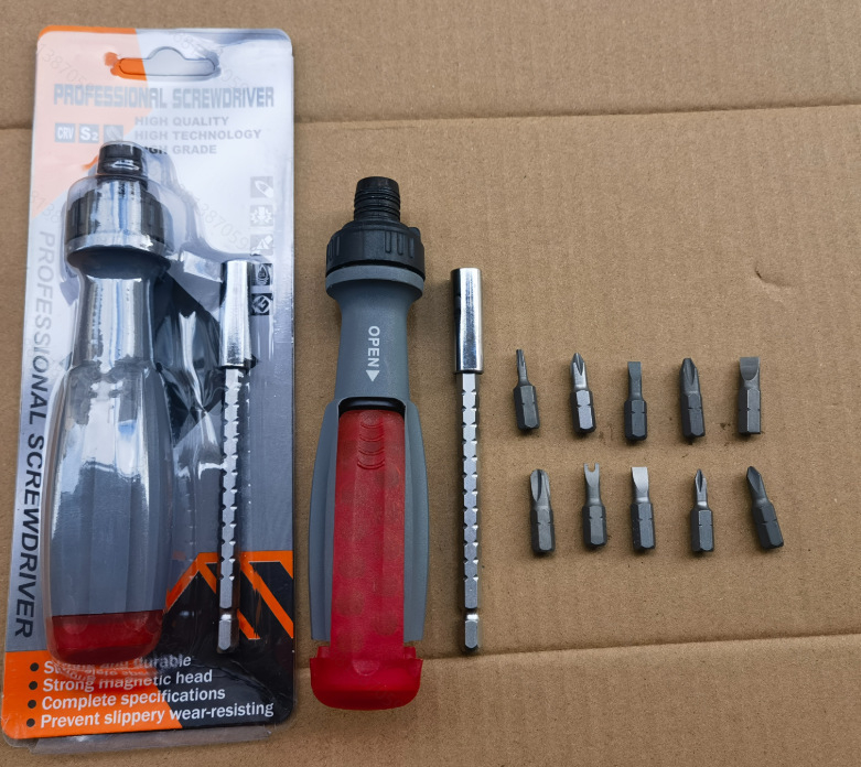 Magnetski set odvijača s teleskopskom ručkom, Torx i Phillips, Cr-V čelik