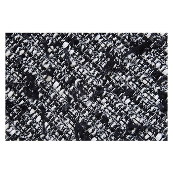 Meicai ženska jakna od vunenog tweed materijala, ravni kroj, okrugli ovratnik, dugi rukavi, normalna duljina (50–65 cm)