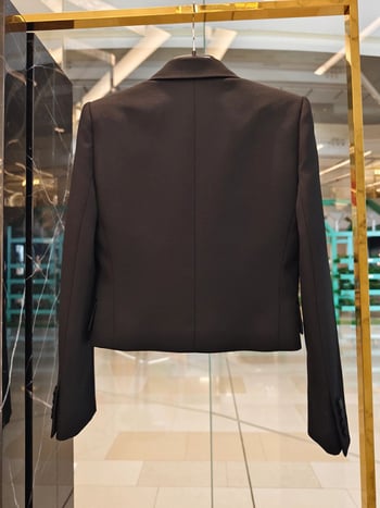 Női blézer, koreai ihletésű prémium dizájn, egypontos gombos zárás, zakó gallér, hosszú Ujak, poliészter anyag