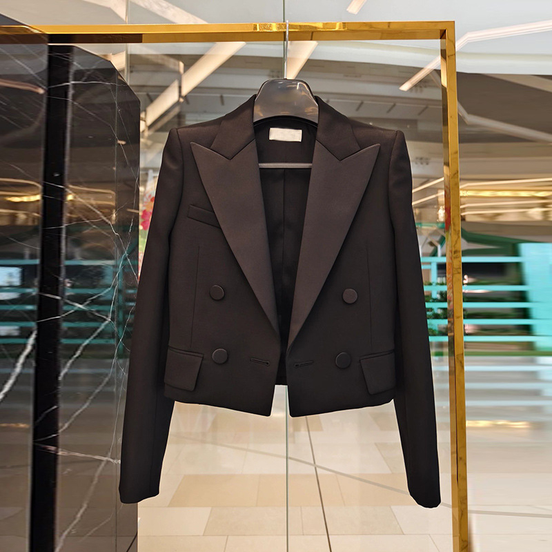 Női blézer, koreai ihletésű prémium dizájn, egypontos gombos zárás, zakó gallér, hosszú Ujak, poliészter anyag