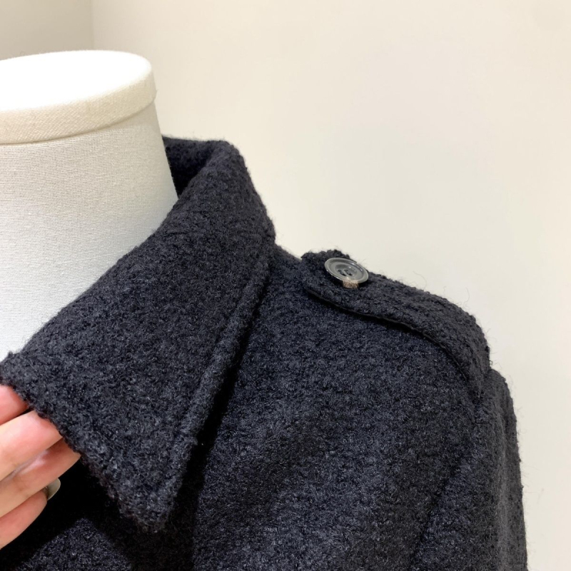 Toggle gombos kabát, gyapjúkeverék anyag, polo gallér, laza szabás, hosszú ujjú