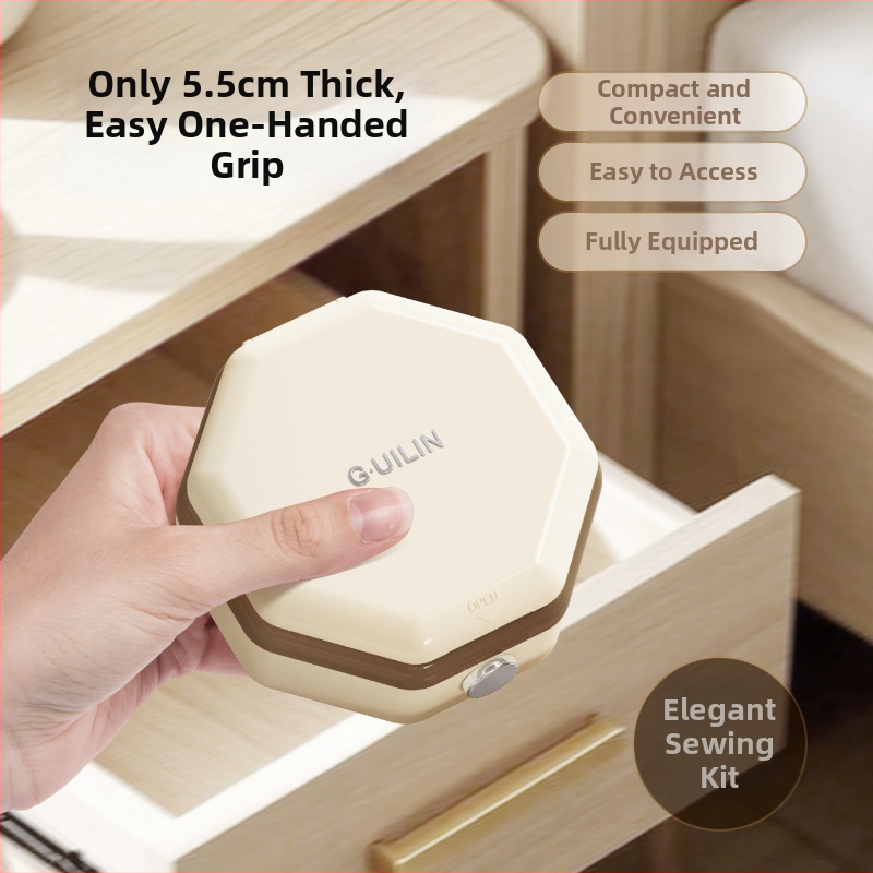 Varróbox — ABS, nyolcszög alakú, varráskészlet sorozat, 120 darabos készlet, stilus pastoral / egyszerű / könnyű luxus