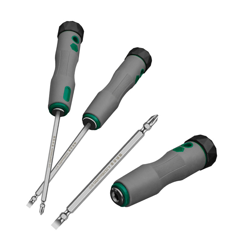 Διπλής χρήσης κατσαβίδι με σταυροειδή και ευθύ κεφαλή, μονωμένο, χρωμοβάνιο χάλυβα CR-V, λαβή TPR, μη μαγνητικό