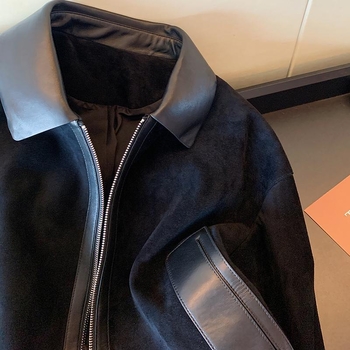 Dzseki polo gallérral, velúr-chenille anyag, szabályos ujjak, hossz 50–65 cm