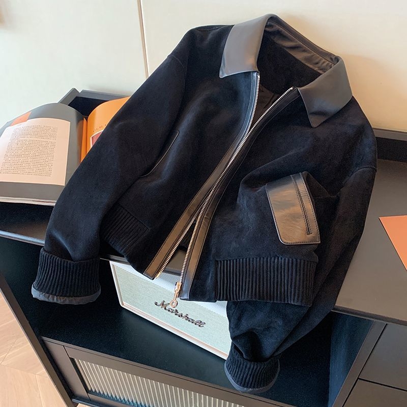 Dzseki polo gallérral, velúr-chenille anyag, szabályos ujjak, hossz 50–65 cm