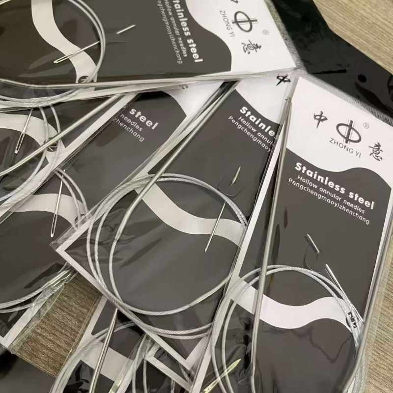 Okružne igle za pletenje od nehrđajućeg čelika, prijenosni džepni dizajn, minimalistički stil