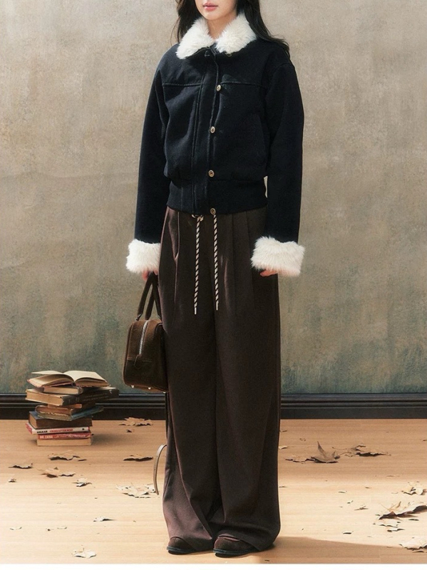 7Shiftin Poliészter dzseki (95%+ poliészter) reverrel, egyréses zárás, hosszú ujjú, téli 2025, elegáns irodai stílus