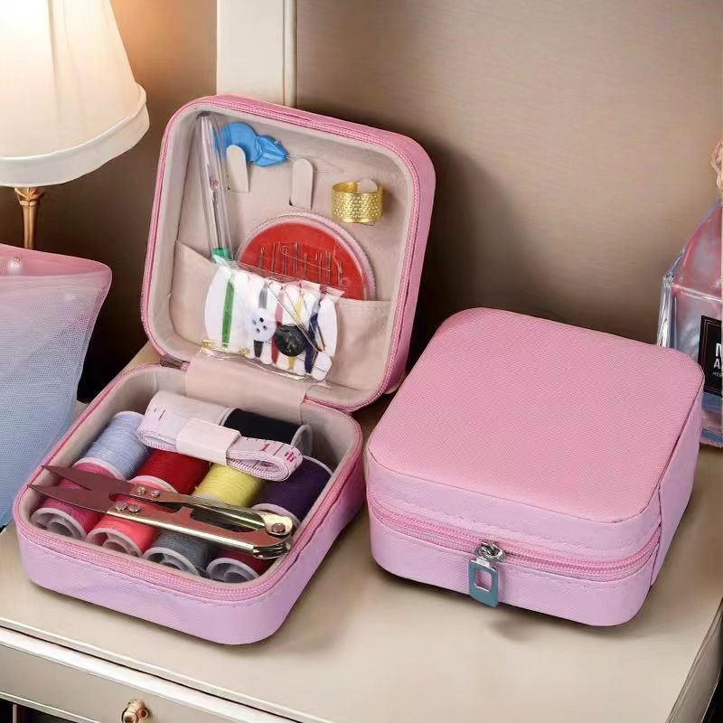 Bőr varrókészlet – hordozható tárolóval, mini szerszámkészlet varrásra és javításra