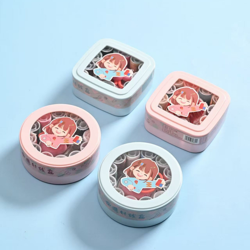 Hordozható varrókészlet teljes készlettel varróeszközzel és cérnával, 120 darabos készlet